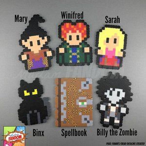 Hocus pocus perler bead magnets
